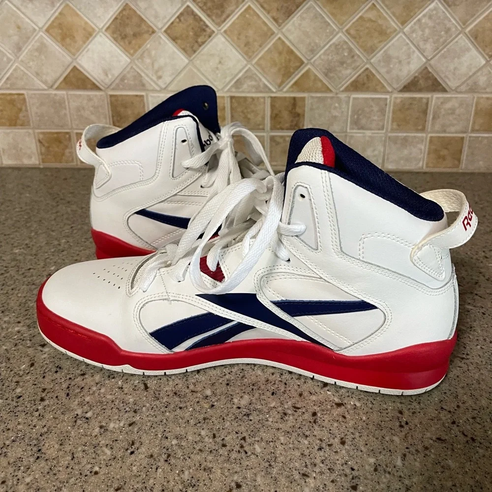Reebok Classic Mid Men’s Sneaker OE2501 Size 9 Red White and Blue - Picture 4 of 9